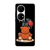 Husa compatibila cu Huawei Mate 40 Pro model I hate bears, Silicon, TPU, Viceversa, Transparent, Carcasa