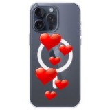 Husa personalizata apple iphone 15 pro, magsafe, little hearts