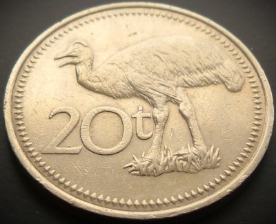 Moneda exotica 20 TOEA - PAPUA NOUA GUINEE, anul 1975 * cod 4880 foto