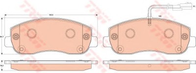 Set placute frana,frana disc RENAULT MASTER III caroserie (FV) (2010 - 2016) TRW GDB1910 foto