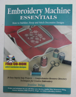 EMBROIDERY MACHINE ESSENTIALS by JEANINE TWIGG , 2001 , CONTINE CD - ROM * foto