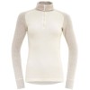 Bluză de corp DEVOLD Duo Active Merino 205 Zip Neck raw white XS