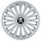 Set 4 Capace Roti, potrivite jantelor de R14, pentru Peugeot, model dino cromat