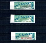 Crimea (Ucraina) 1994 - Timbre autocolant, păsări, supratipar președintele Meshnikov, set neștampilat, emisiune locala