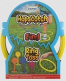 Set de joaca 2 in 1 , Arunca inelele si sotron
