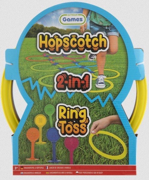 Set de joaca 2 in 1 , Arunca inelele si sotron