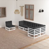 vidaXL Set mobilier de grădină cu perne, 6 piese, lemn masiv de pin 3076635