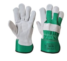 Manusi din piele, gri/verde, XL, Portwest