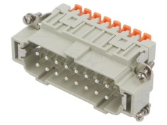 Conector ILME HDC CSHM 16 N, inserturi contact tată 16A 600V PIN 16