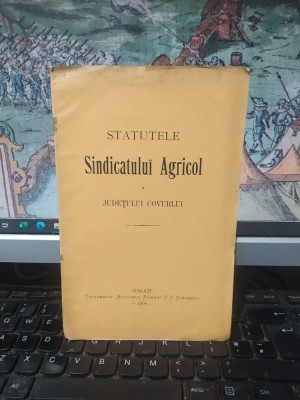 Statutele Sindicatului agricol a județului Covurlui, Galați 1904, 054 foto