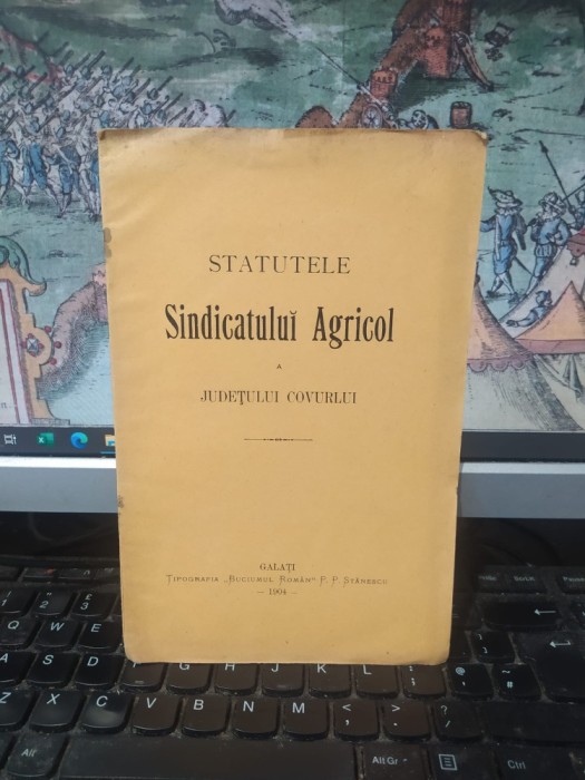 Statutele Sindicatului agricol a județului Covurlui, Galați 1904, 054