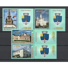 Romania 2014 - LP 2045 a nestampilat - Orase dunarene, Tulcea - serie + vinieta