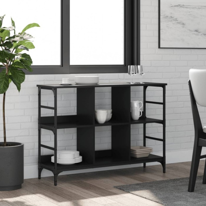 Gossi servanta, negru, 102x32x73,5 cm, lemn prelucrat