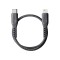 Cablu Date si Incarcare USB Type-C la Lightning UNIQ Flex, 3A, 0.3 m, Gri