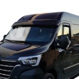 Parasolar Parbriz Renault Master 2018-2023, Negru, ABS, Cadru Metalic, Prindere Stalpi, Protectie UV, Interior