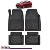 Covorase Auto TeamCar&reg; Tip Tavita Compatibile Mazda 2 Generatia III (2014&ndash;2022) Negru Material Rezistent, Cauciuc