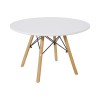 Masa copii Julita mdf alb si lemn Natural de fag 60x51cm