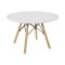 Masa copii Julita mdf alb si lemn Natural de fag 60x51cm