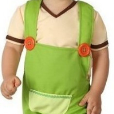 Costum Green Elf baietei 6-12 luni