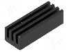 Radiator extrudat, AL6063-T5, 19.05mm x 6.35mm, neagra, STONECOLD - HS-DIL19
