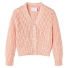 Cardigan copii tricotat roz combinat 128, vidaXL