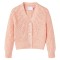 Cardigan copii tricotat roz combinat 128