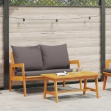 Set Bistro 2 piese cu perne - Fabricat din lemn solid de acacia