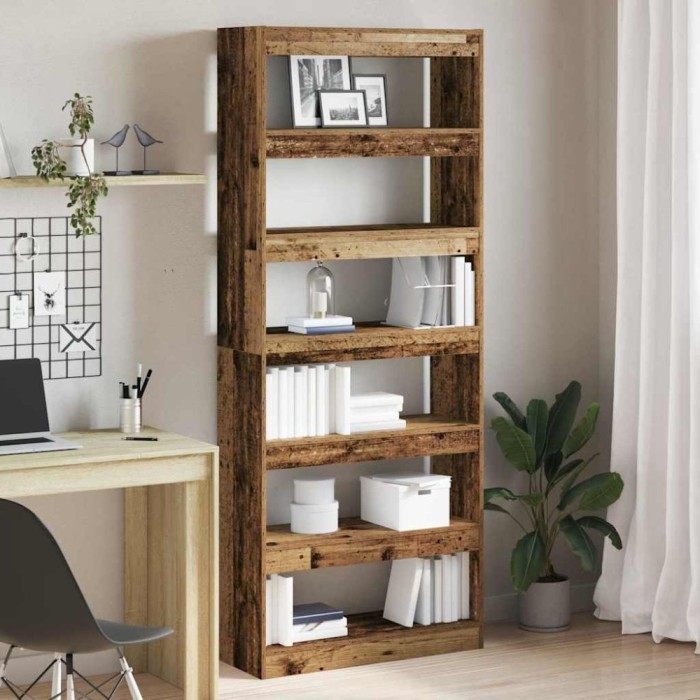 vidaXL Bibliotecă/Divizor de cameră din lemn vechi 80x30x198 cm