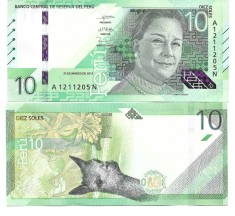 Peru bancnota 10 Soles 2019, UNC