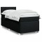 vidaXL Pat box spring cu saltea, negru, 100x200 cm, textil 3288101