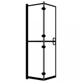 Cumpara ieftin Cabina de dus pliabila, negru, 120x140 cm, ESG