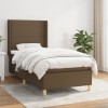 VidaXL Pat box spring cu saltea, maro &icirc;nchis, 80x200 cm, textil 3131868