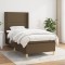 vidaXL Pat box spring cu saltea, maro &icirc;nchis, 80x200 cm, textil 3131868