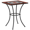 VidaXL Masă de bistro mozaic, cărămiziu și alb, 60 cm, ceramică 46708