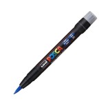 Marker cu varf tip pensula UNI Posca Brush PCF-350,albastru