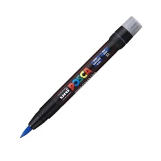 Marker cu varf tip pensula UNI Posca Brush PCF-350,albastru
