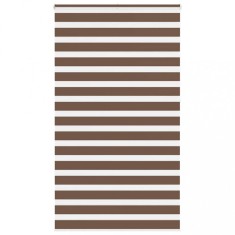 vidaXL Jaluzea tip zebra maro lățime țesătură 115,9 cm poliester
