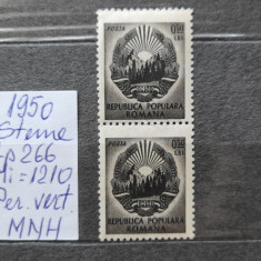 1950-Romania-Steme-Lp266-Mi1210-per.vert.-guma orig.-MNH