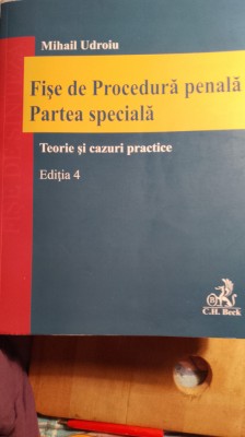 Mihail udroiu,fise de procedura penal,partea special. / 0104 foto