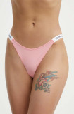 Tommy Jeans tanga culoarea roz, UW0UW05152