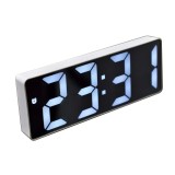 Ceas de masa elSales ELS-0712 cu LED alb , afisaj temperatura , ora 12/24 h , carcasa alba