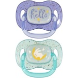 Canpol babies NIGHTGLOW Boy suzetă 0-6 m 2 buc