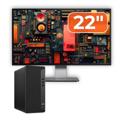 Pachet Calculator Second Hand HP EliteDesk 800 G6 Tower, Intel Core i5-10400F 2.90 - 4.30GHz, 16GB DDR4, Placa Video AMD Radeon R7 430 2GB, 256GB SSD foto