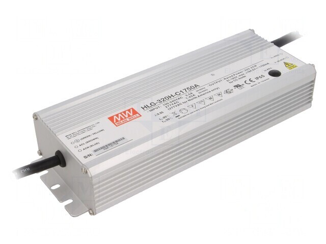 Alimentator LED 320W IP65 HLG-320H-C1750A