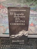 Janos Bencsik pliant, 33 litografie illustrative della Divina Commedia, Academia di Romania, 1976, A002
