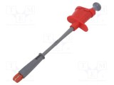 Clips de măsurare crocodil 6A roșie nichelat 4mm ELECTRO-PJP