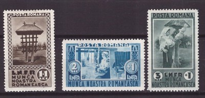 1934 - LNFR Munca Noastra Romaneasca, serie nestampilata cu sarn foto
