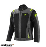 Geaca (jacheta) barbati pentru scuter - motocicleta Touring Seventy vara model SD-JT66 Sahara culoare: gri/galben fluor Gri/galben fluor L