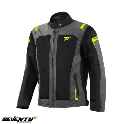 Geaca (jacheta) barbati pentru scuter - motocicleta Touring Seventy vara model SD-JT66 Sahara culoare: gri/galben fluor Gri/galben fluor L foto