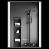 HOMCOM Oglindă LED 50x70 Antiaburire Touch IP44 | Aosom Romania